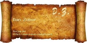 Dan Zobor névjegykártya